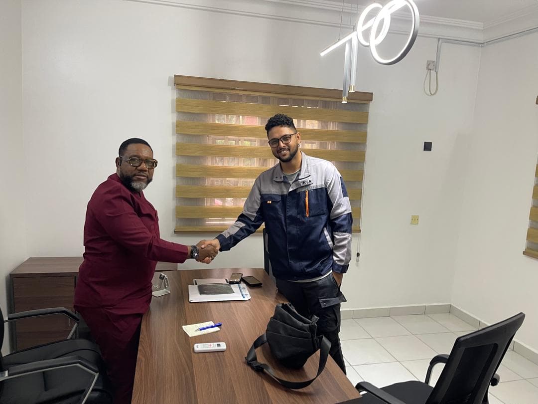 Prince Kattey Obariokpa with a foreign partner